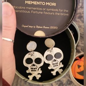 Erstwilder Memento Mori earrings
